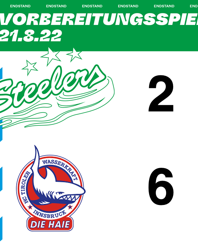 Steelers verlieren in Innsbruck mit 2:6