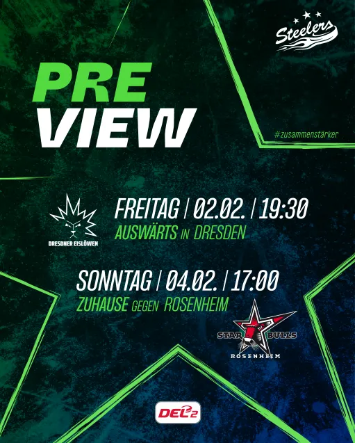 Duelle mit Dresden und Rosenheim stehen an