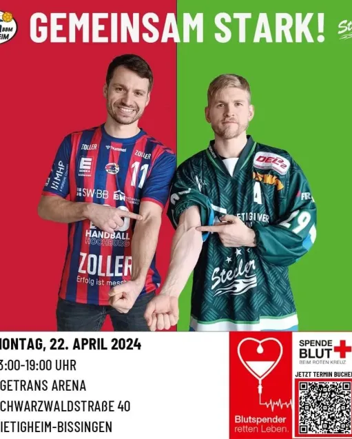 22.04.2024 Blutspende-Termin in der EgeTrans Arena