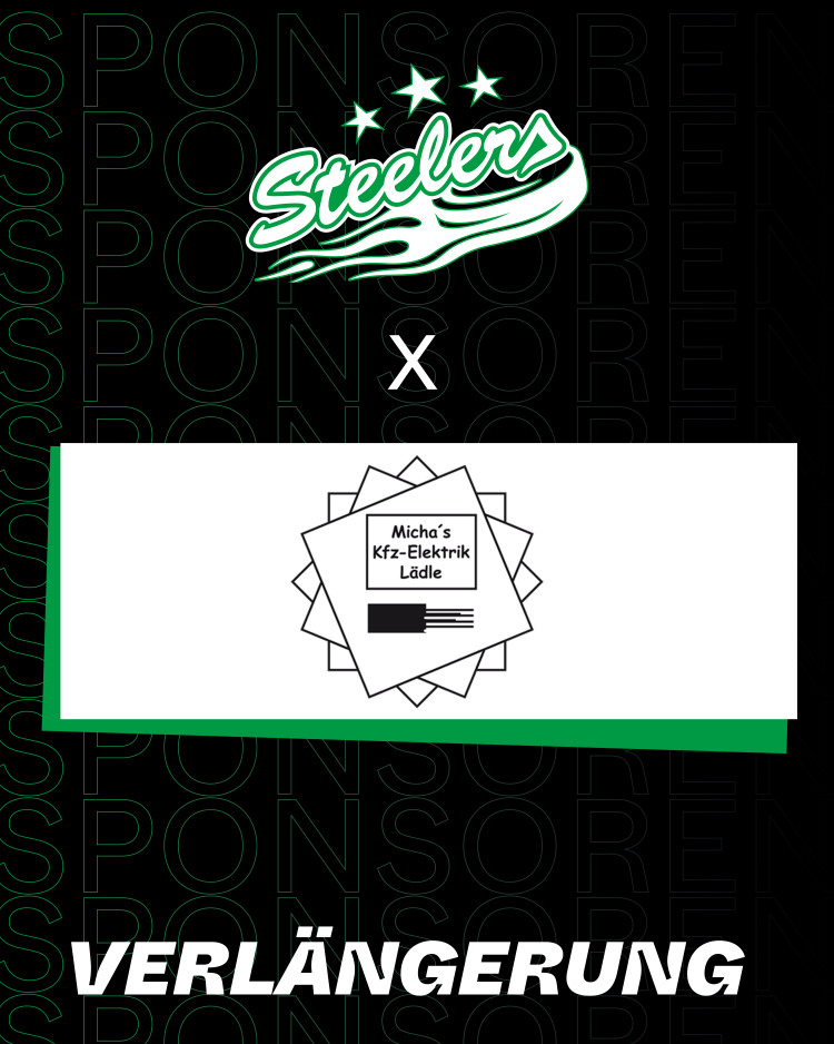 Micha`s Kfz-Elektrik Lädle verlängert mit den Steelers