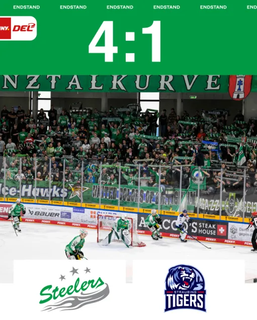 Dritter Sieg in Serie - die Steelers gewinnen mit 4:1 gegen Straubing