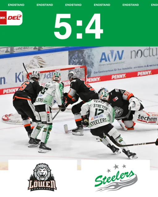 Großer Kampf wurde nicht belohnt – Steelers unterliegen in Frankfurt mit 4:5
