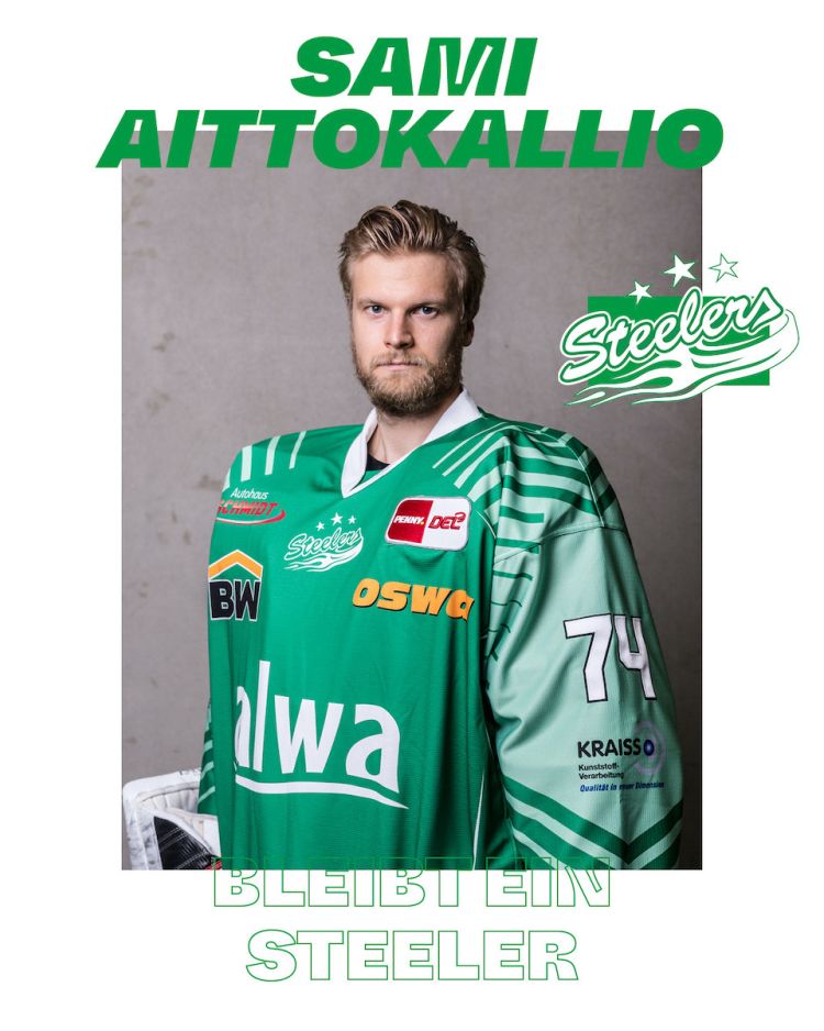 Die finnische Wand bleibt ein Steeler – Sami Aittokallio spielt weiter für Bietigheim