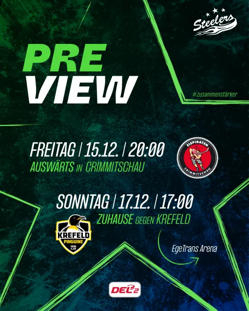 Back to Back in Crimmitschau – am Sonntag kommt Krefeld