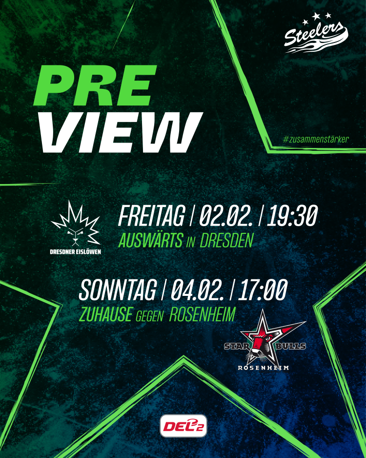 Duelle mit Dresden und Rosenheim stehen an