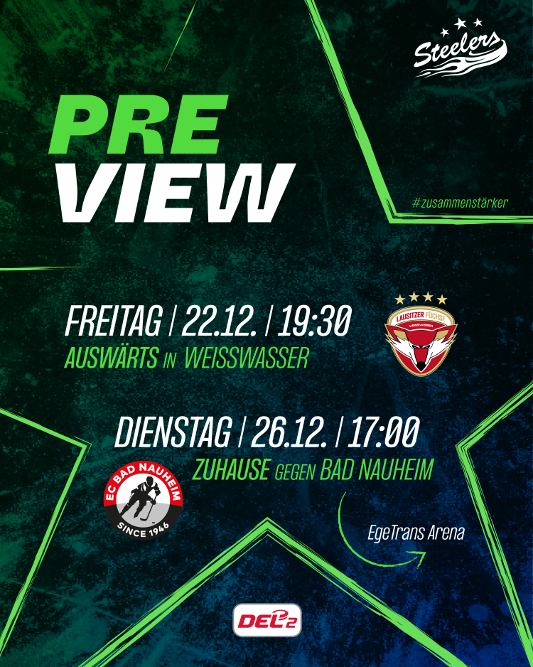 Steelers treffen auf Füchse und Rote Teufel