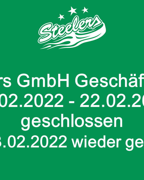 Geschäftsstelle vom 09. bis 22.02.2022 geschlossen