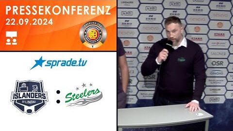 22.09.2024 - Pressekonferenz - EV Lindau Islanders vs. Bietigheim Steelers